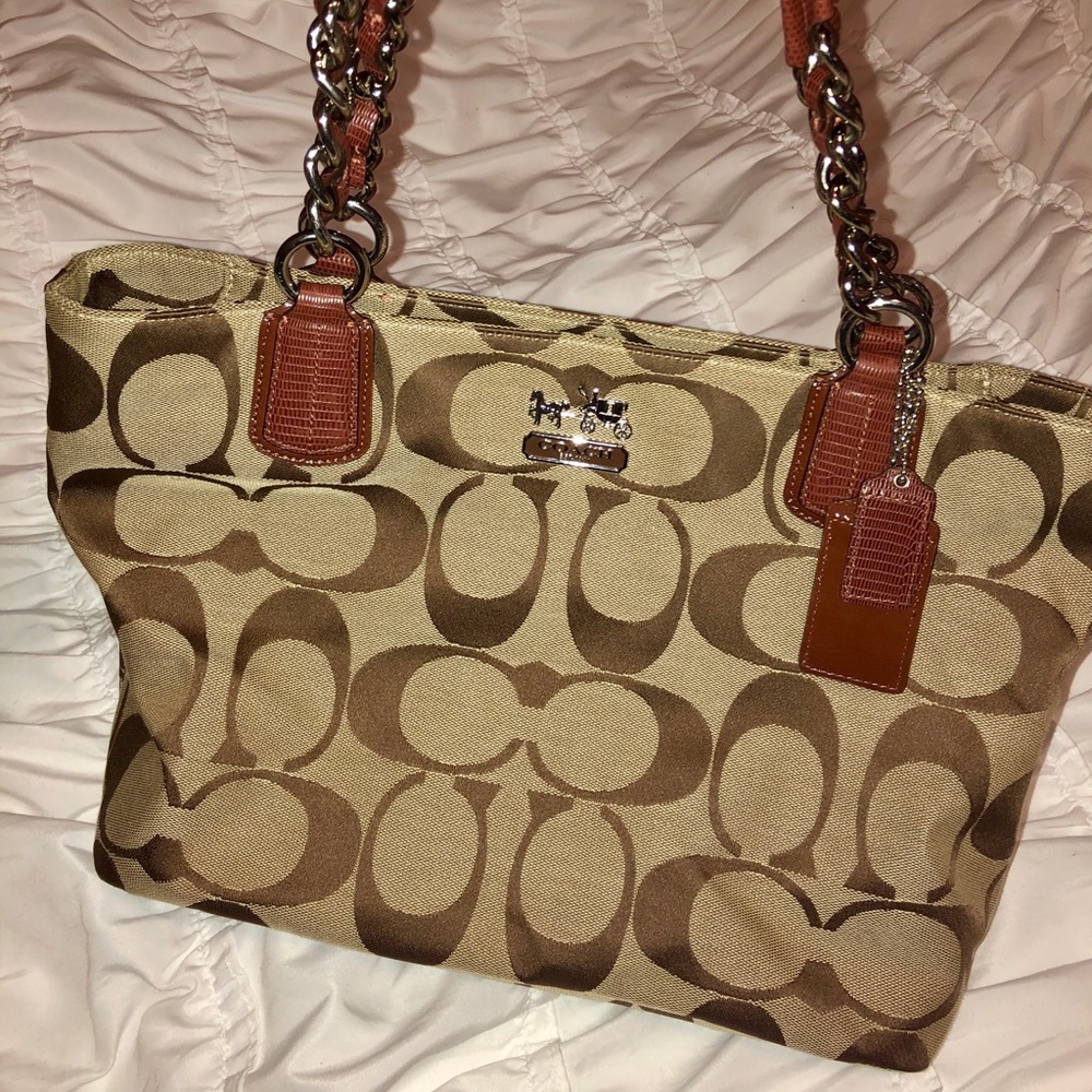 Coach signature canvas bag